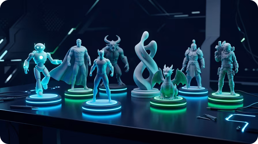 Perfecto para figuras, miniaturas y piezas de exhibición