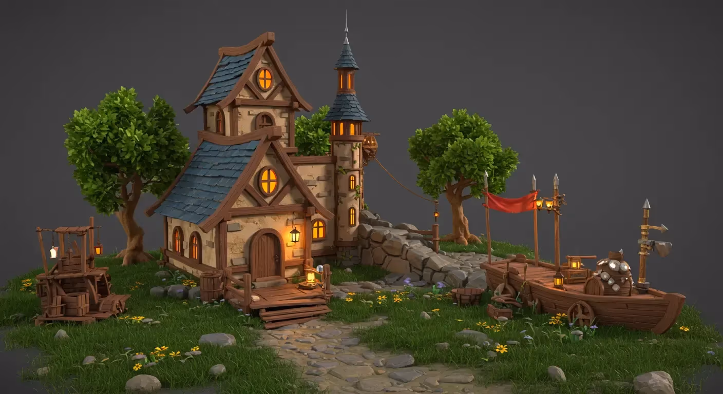 Creating a Stylized Village for a Game in 1 Hour