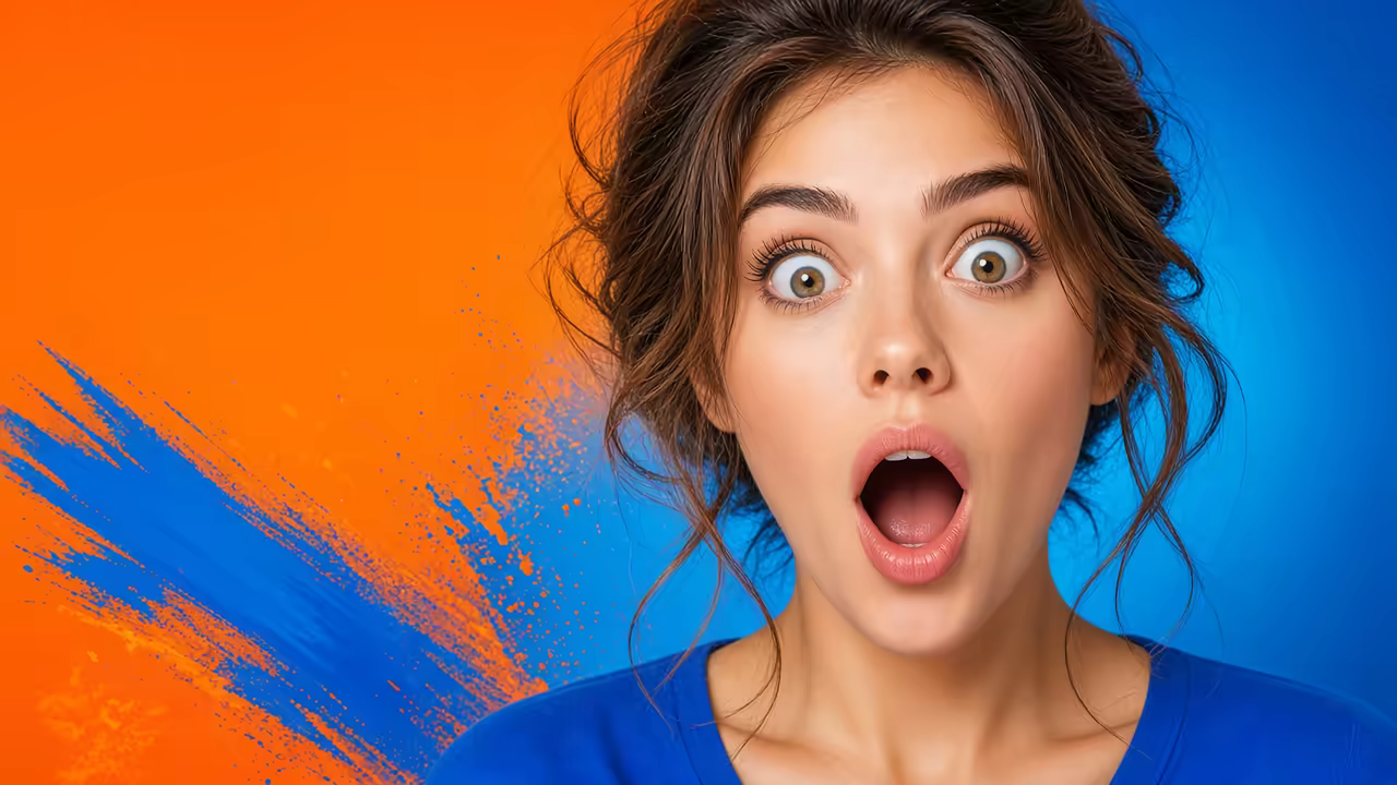 Example of an eye-catching YouTube thumbnail with vibrant colors and high contrast
