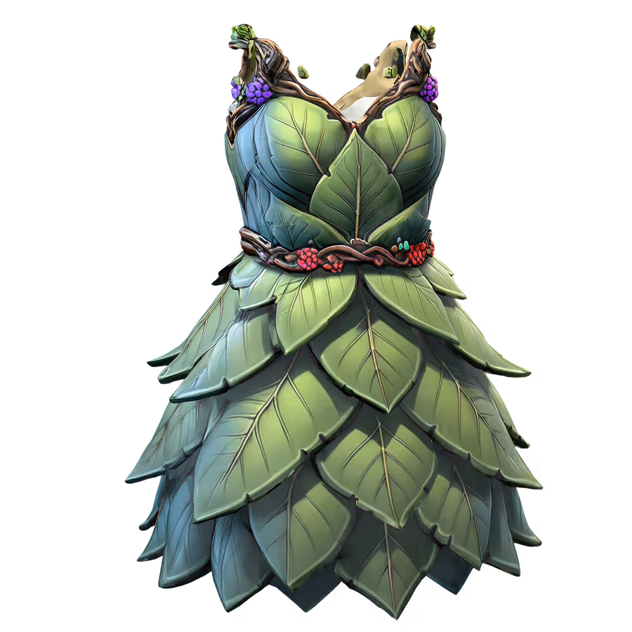 Fantasy leaf dress