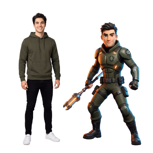 Selfie a Personaje 3D