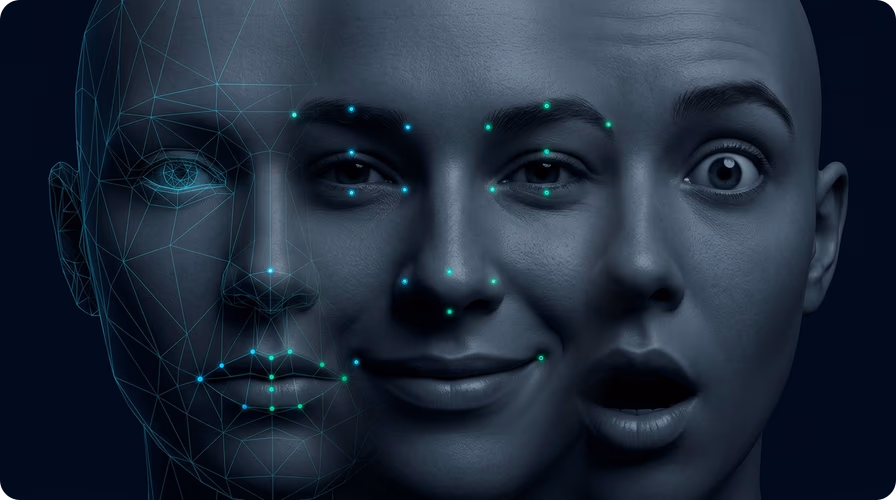 3D human facial expression controls