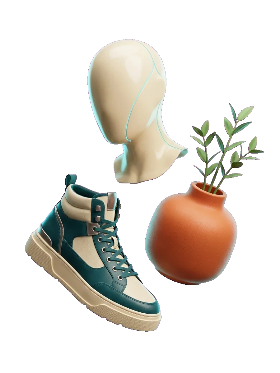 Modern 3D models generated on demand through the Sloyd API