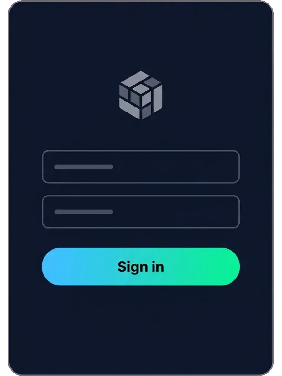 Signing in to the Sloyd API dashboard