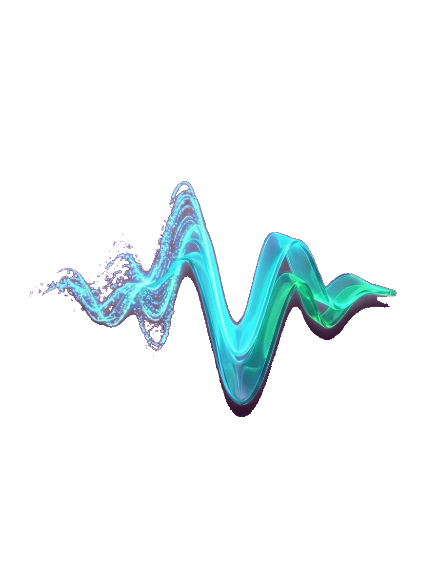 A waveform forming as AI generates a sound