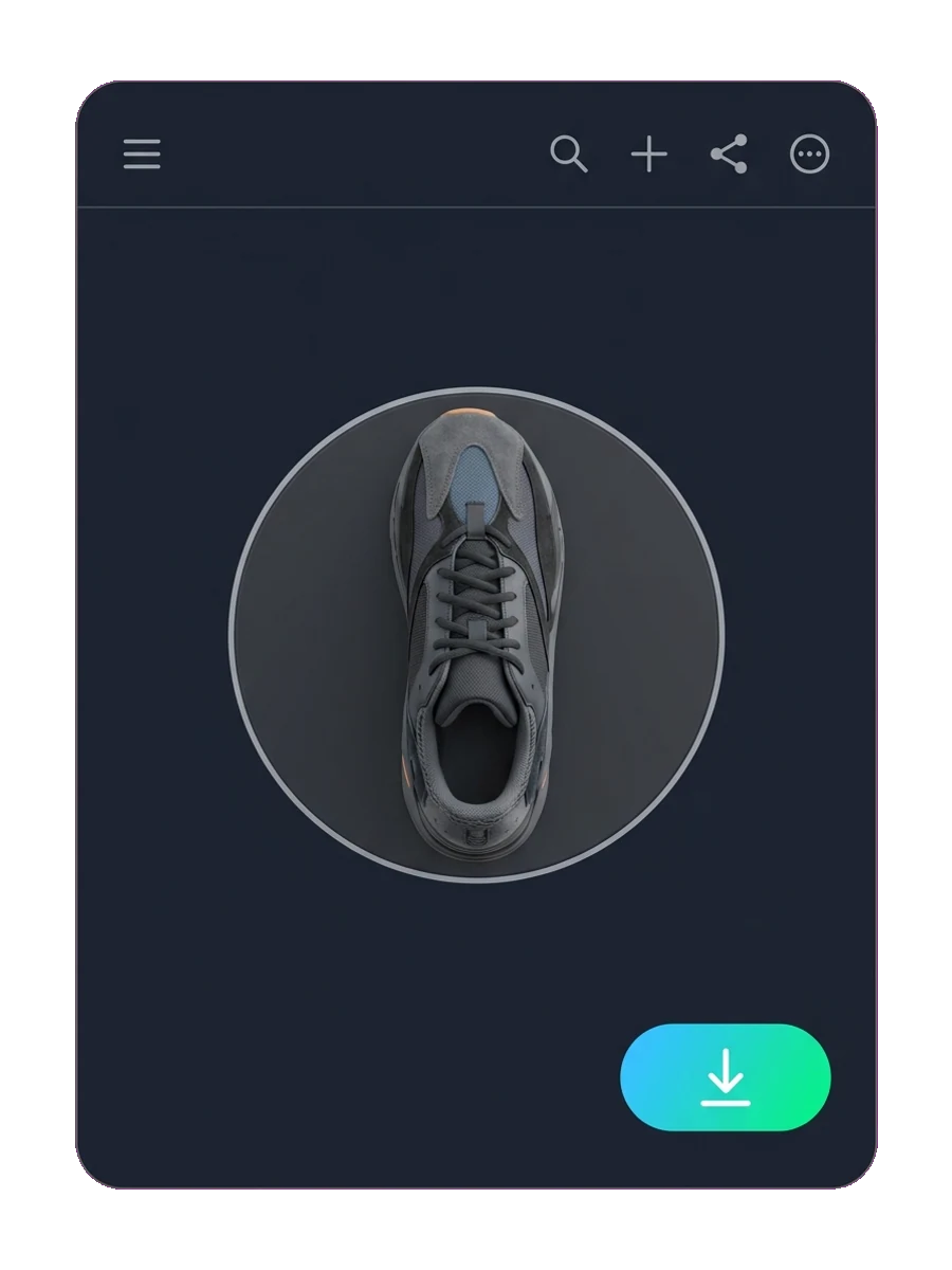 Exporting a web-ready GLB product model