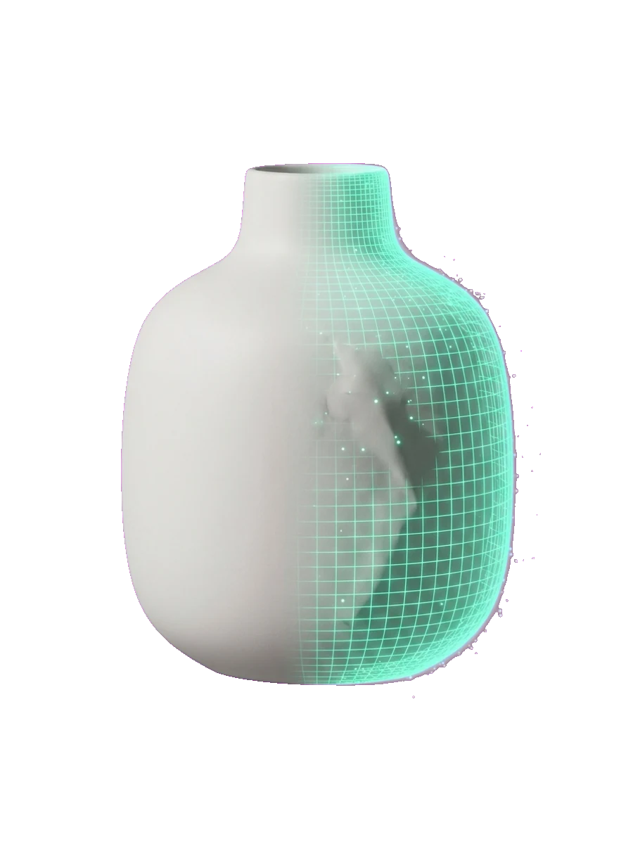 Un riferimento di un mobile convertito in un modello 3D