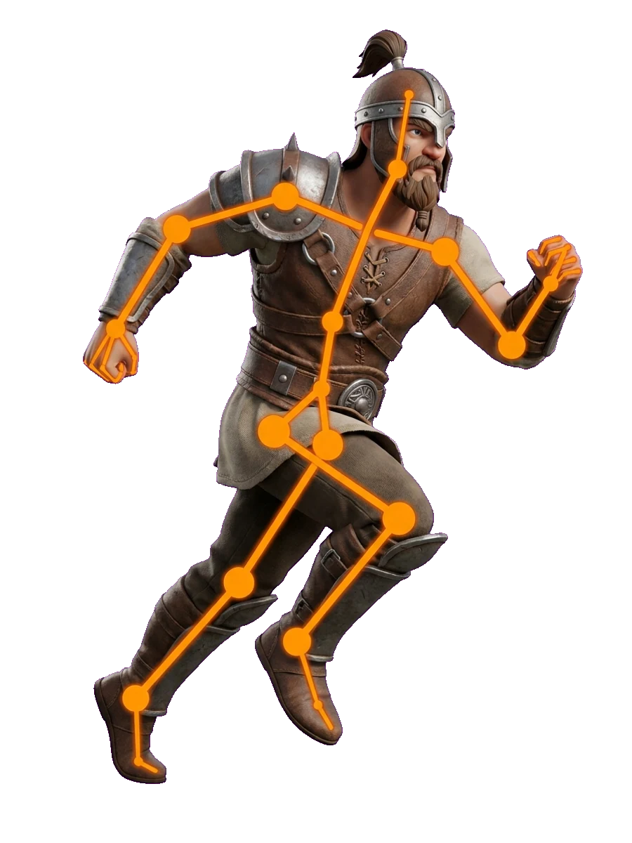 Auto-rigging and AI animation
