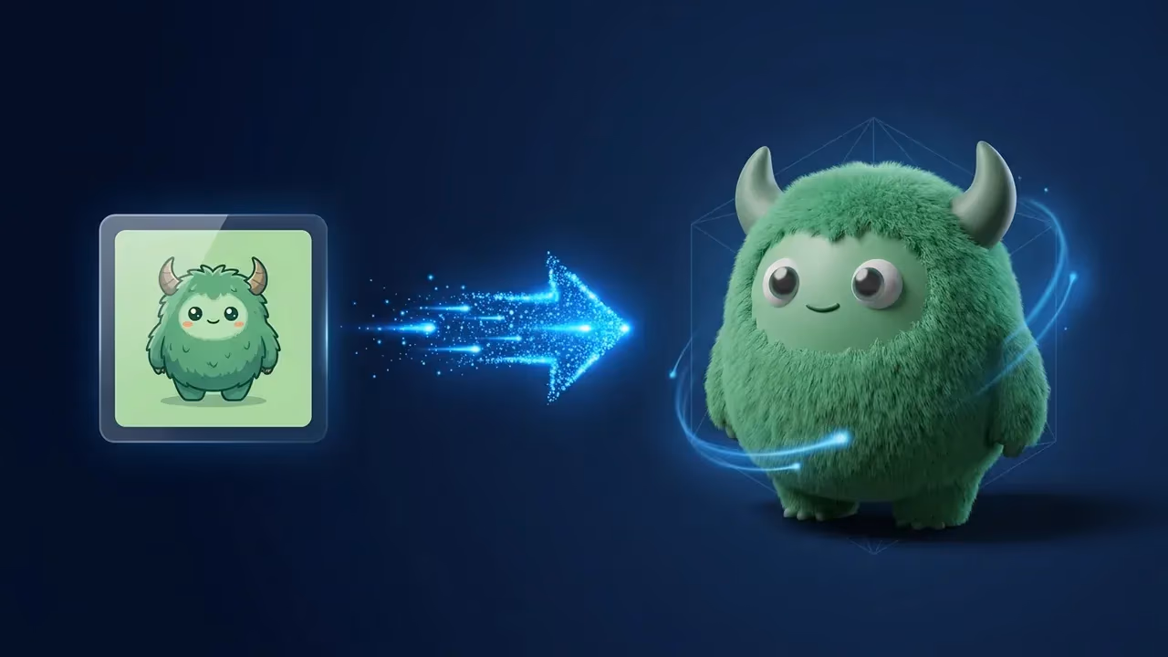 Sloyd로 2D 이미지를 텍스처가 적용된 3D 모델로 변환