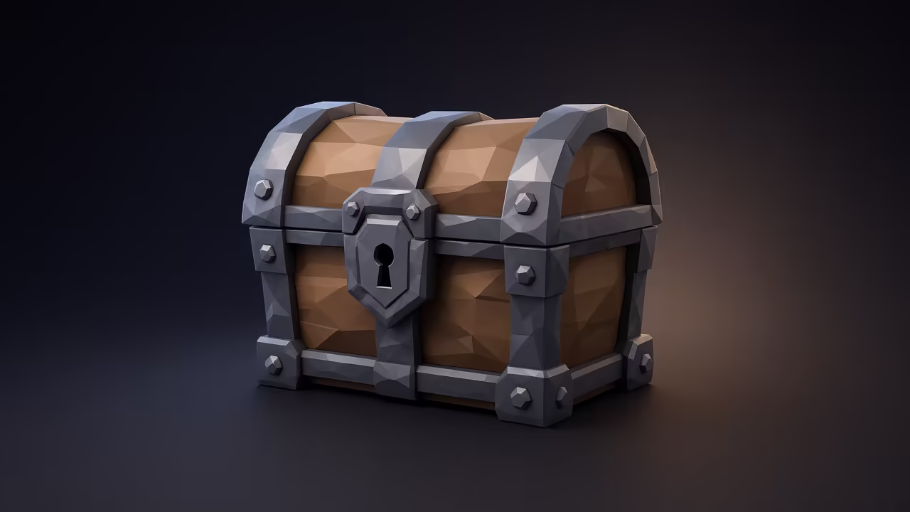 Saubere 3D-Referenz für ein Game-Prop, mit KI generiert