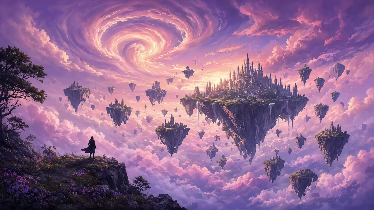 Aus Text generierte cinematische Fantasy-Konzeptkunst